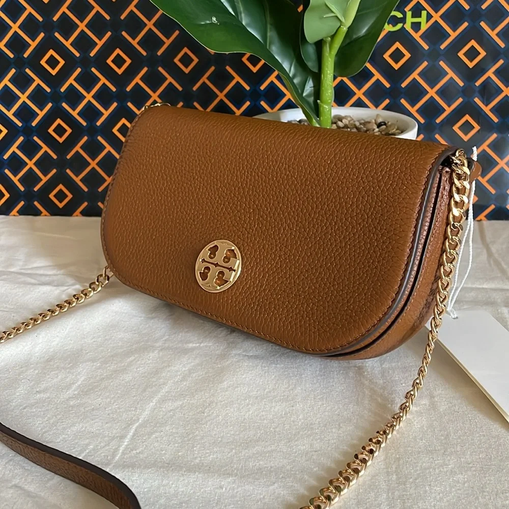 New✨ Tory Burch chelsea pebbled crossbody bag (brown) - Picture 3 of 15